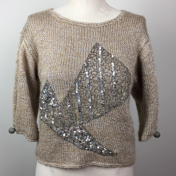 Vintage Marled Embellished Sweater - Picture 1 of 8